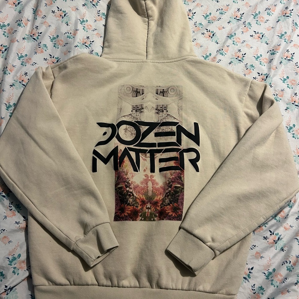 Independent Trading Company Dozen Matter Mens Hoodie Heavy Medium Cream Pouch
